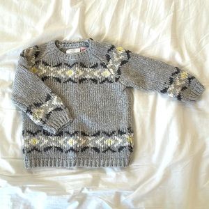 Gray cotton/wool blend sweater by Zara- 9-12 months